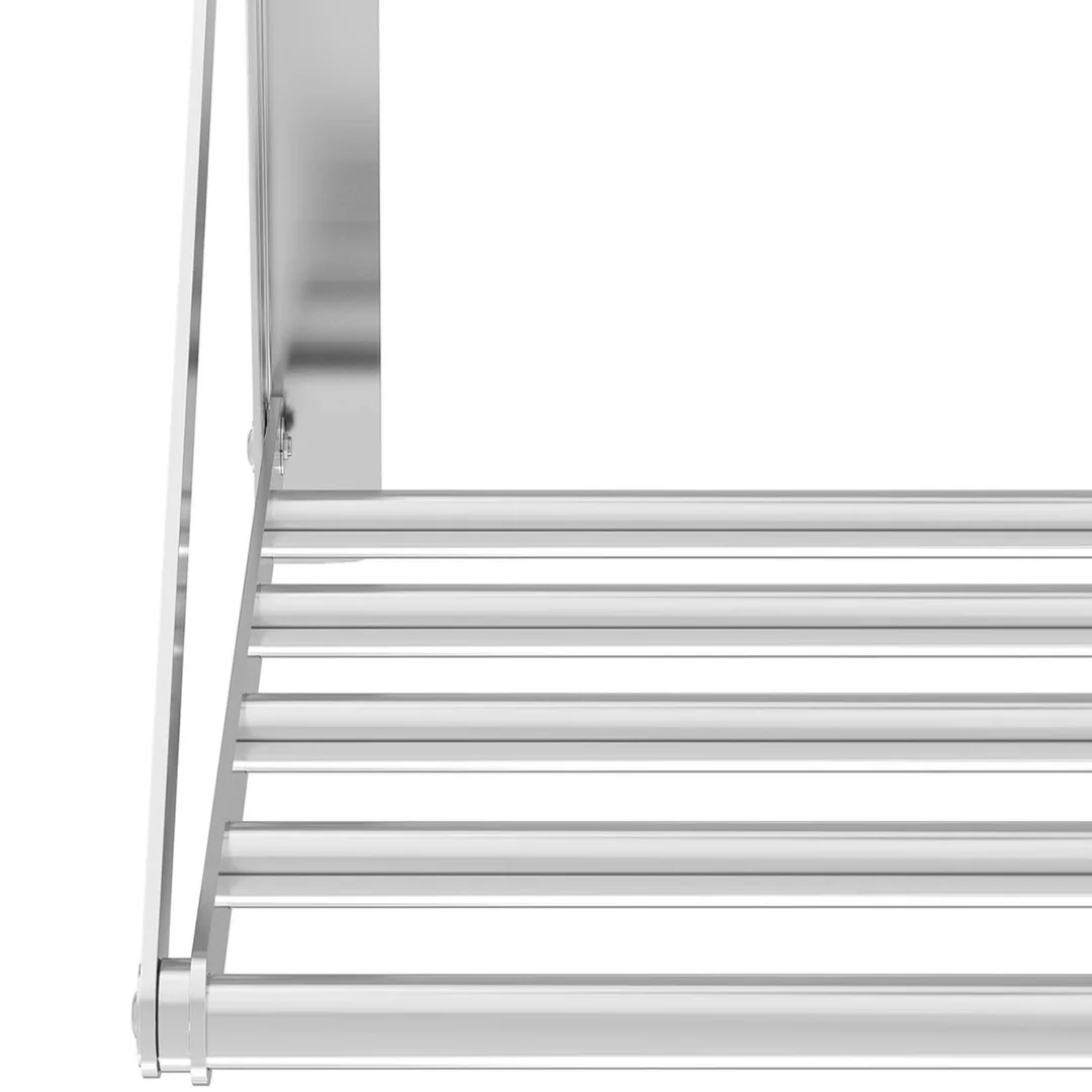 Półka ścienna składana ze stali nierdzewnej do 40 kg 100 x 45 cm — zdjęcie 5