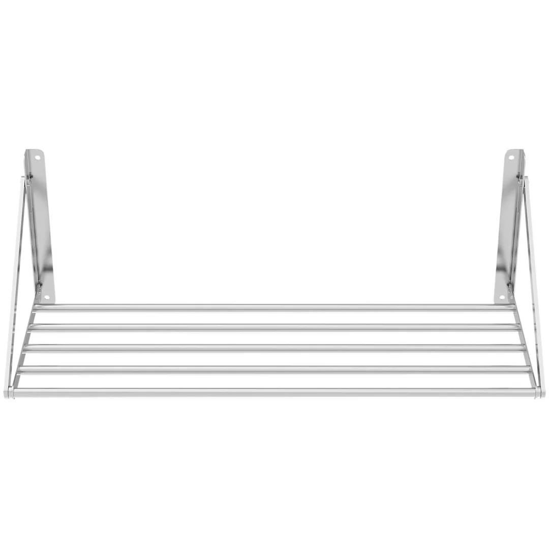 Półka ścienna składana ze stali nierdzewnej do 40 kg 100 x 45 cm — zdjęcie 6