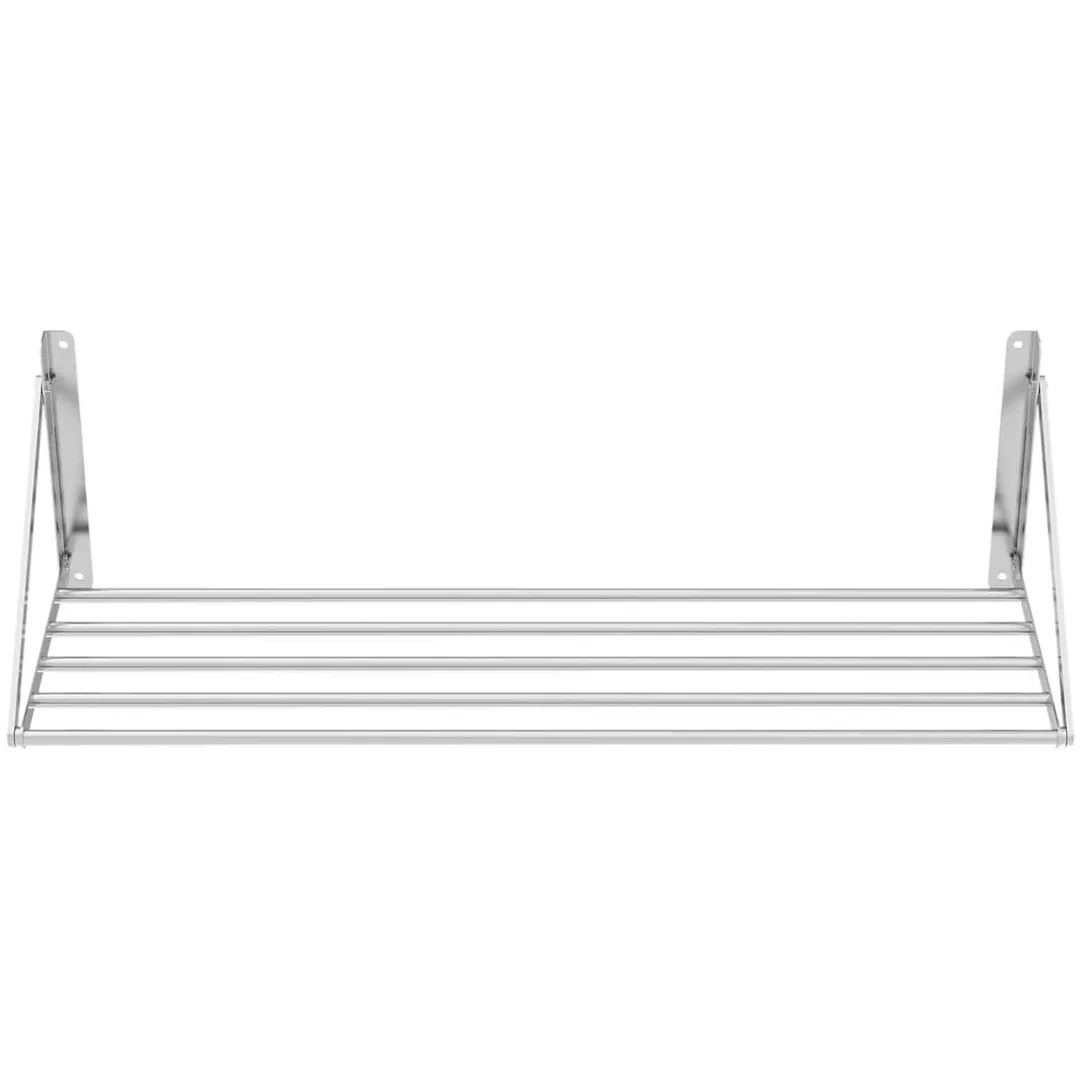 Półka ścienna wisząca stalowa nierdzewna składana 120 x 45cm — zdjęcie 5