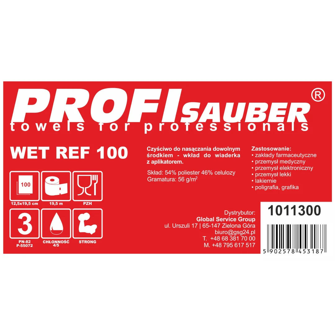 Ściereczki do nasączania POWER ProfiSauber WET REF 100 - WKŁAD — zdjęcie 2