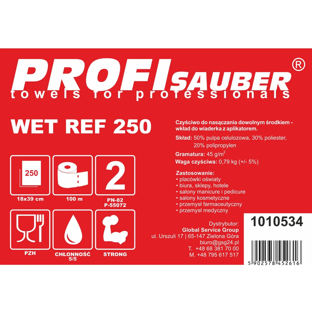 Ściereczki do wiaderka do nasączania ProfiSauber WET REF 250 - WKŁAD — zdjęcie 3