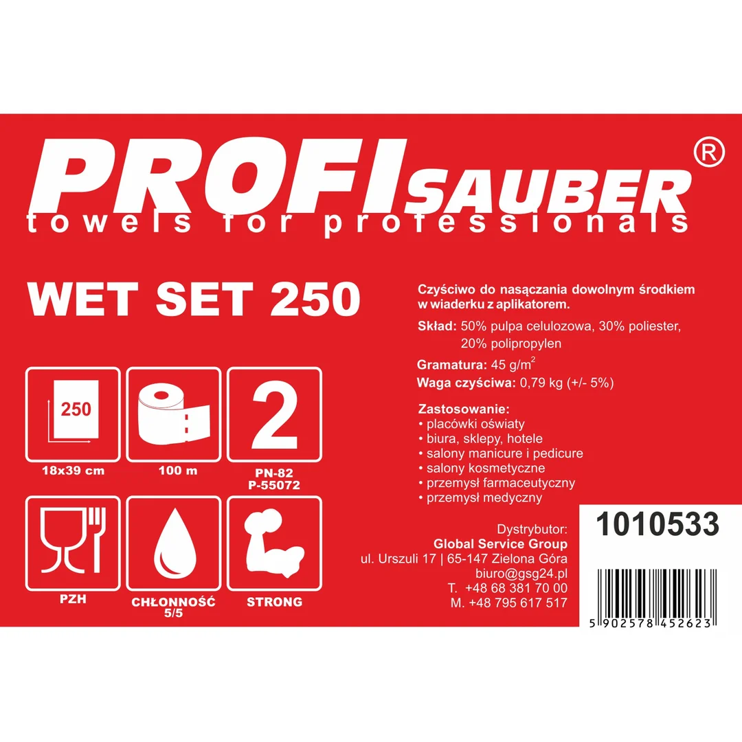Ściereczki w wiaderku z dozownikiem do nasączania ProfiSauber WET SET 250 — zdjęcie 3