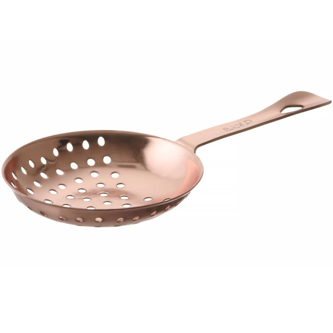 Sitko barmańskie do odcedzania drinków koktajli Julep 160 x 76 mm - miedziany — zdjęcie 2