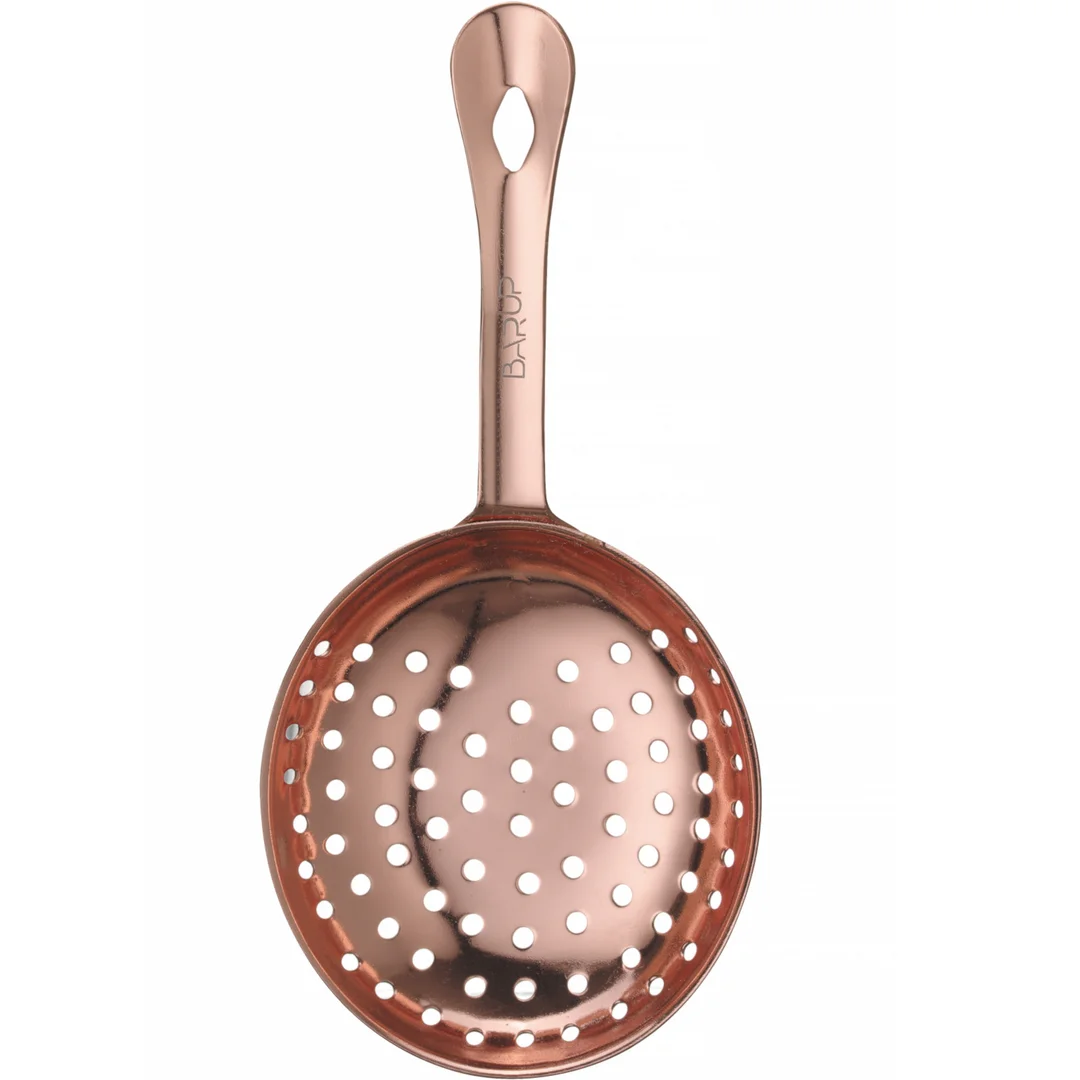 Sitko barmańskie do odcedzania drinków koktajli Julep 160 x 76 mm - miedziany — zdjęcie 3