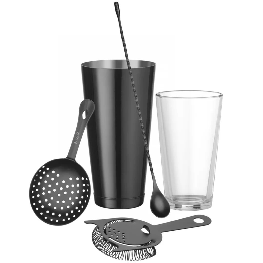 Sitko barmańskie filtr do shakera Hawthorne 160 x 75 mm - czarny — zdjęcie 3