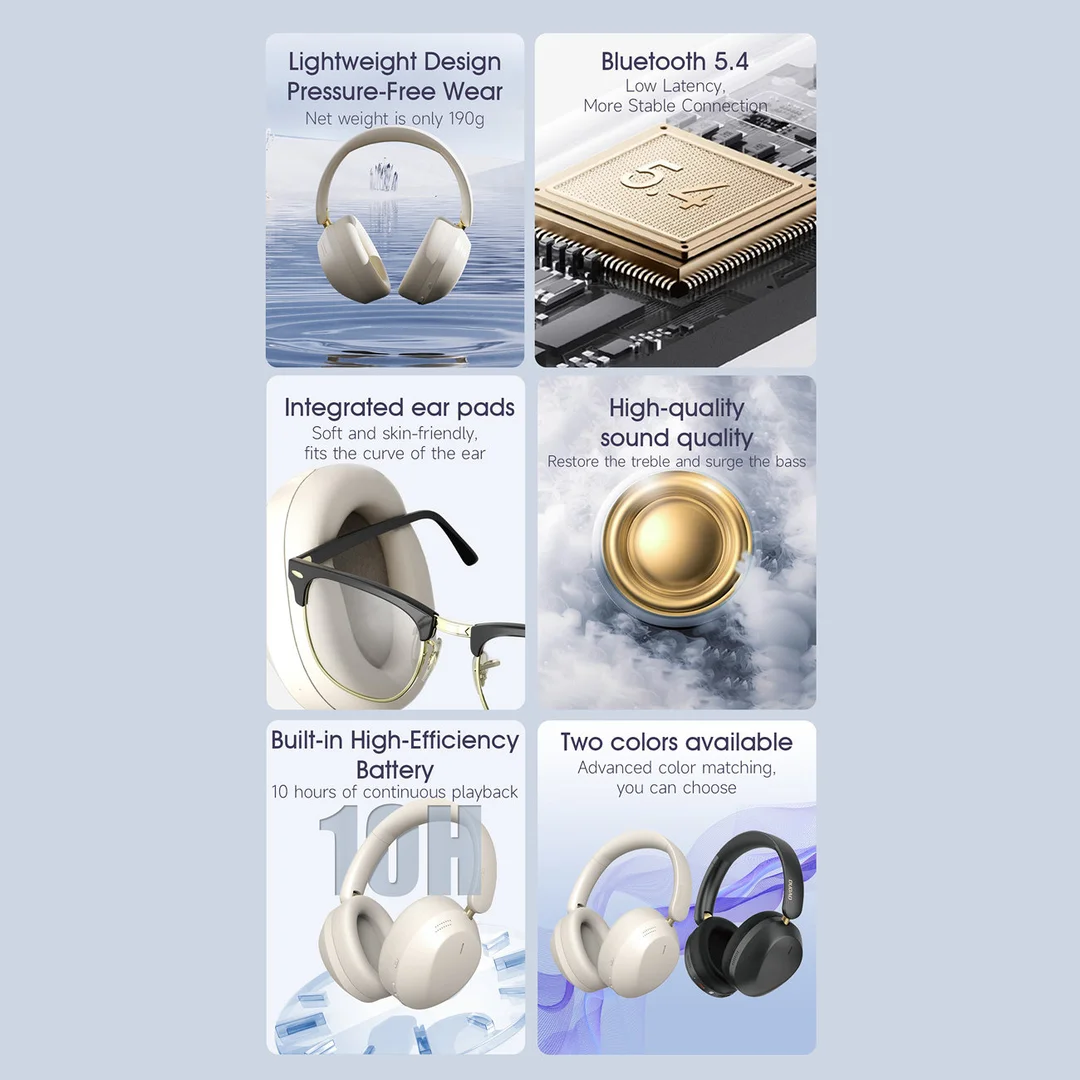 Słuchawki bezprzewodowe nauszne X22 Max Bluetooth ANC - czarne