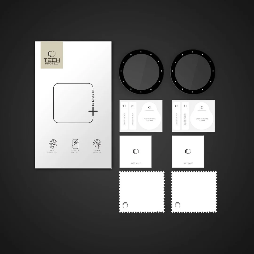 Szkło hybrydowe do zegarka Garmin Venu 3S Glass Flex+ czarne - 2 szt. — zdjęcie 4