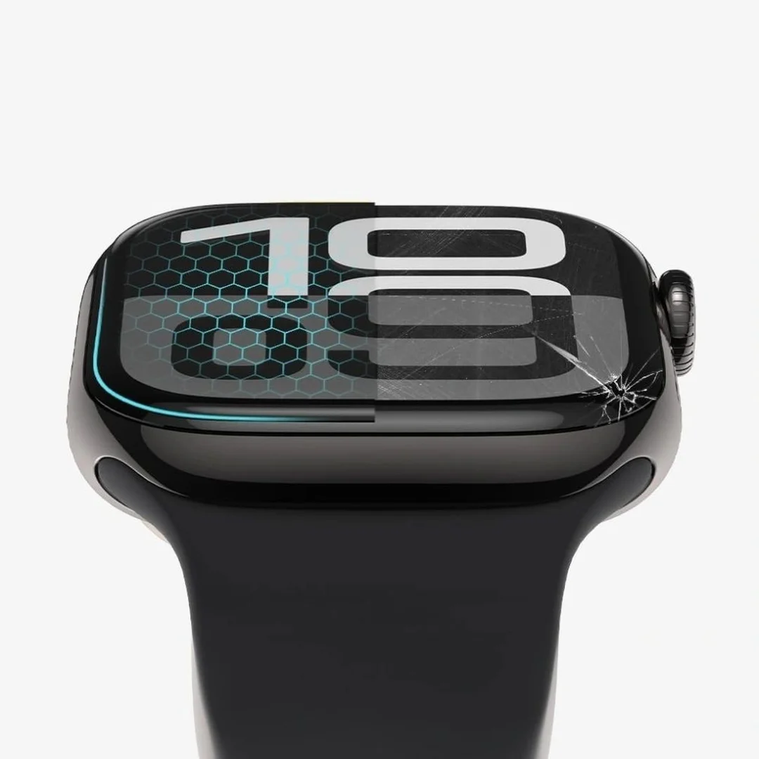 Szkło hybrydowe na zegarek Garmin Forerunner 47 mm czarne - 2 szt. — zdjęcie 2
