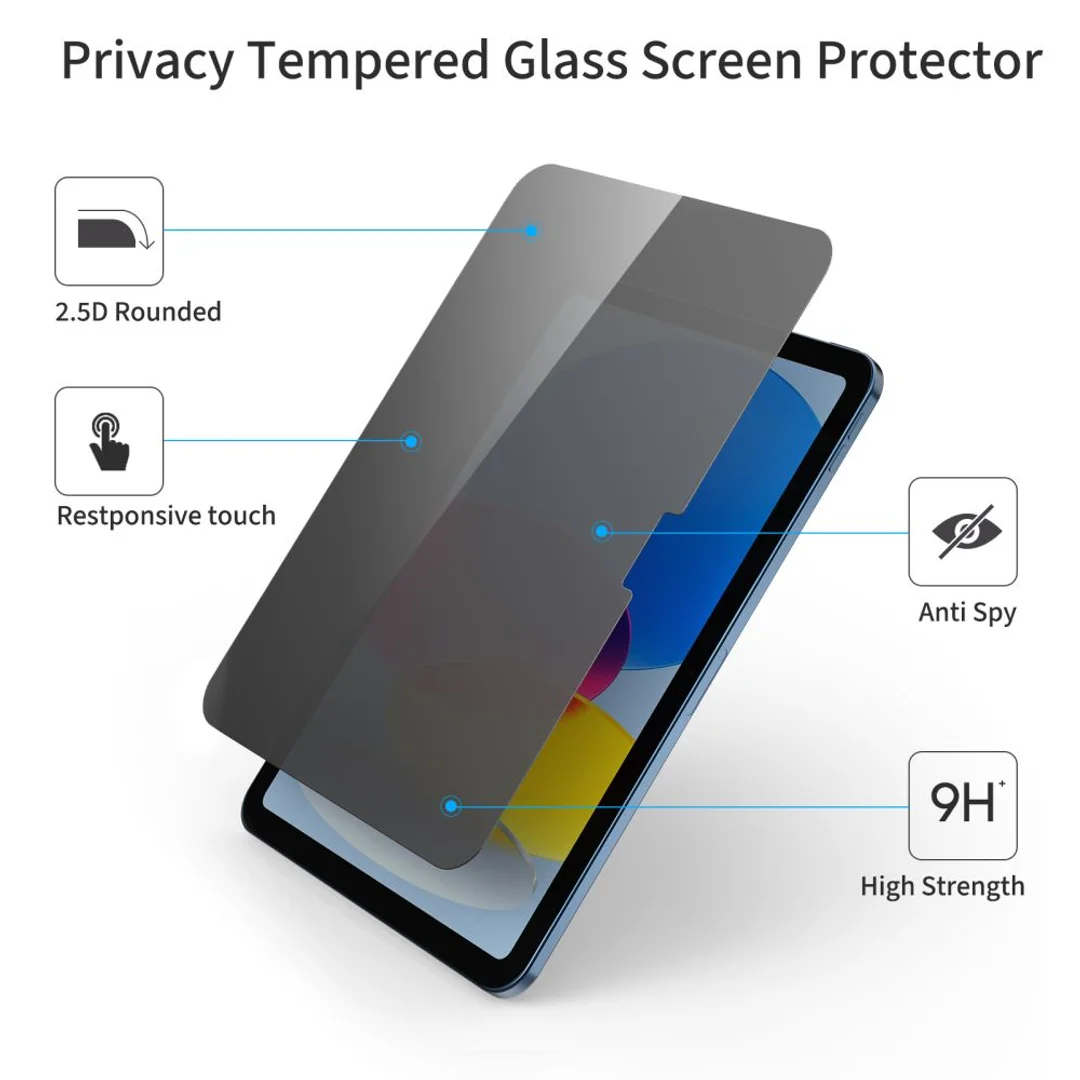 Szkło prywatyzujące na iPad 10.9'' 2022 / iPad 11'' 2025 Glass Spy+ — zdjęcie 4