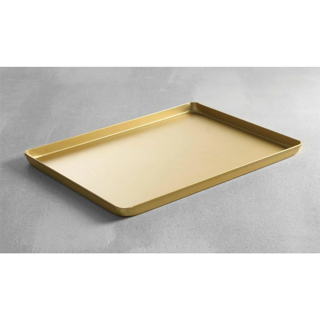 Taca cukiernicza ekspozycyjna do ciasta 30x20cm - złota — zdjęcie 2