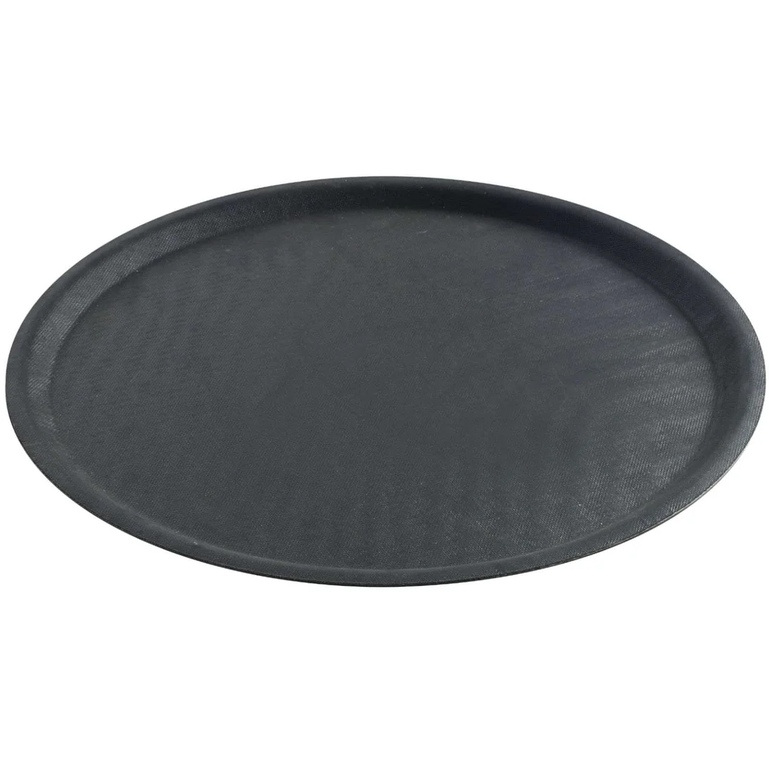 Taca kelnerska antypoślizgowa okrągła śr. 35cm - czarna — zdjęcie 3