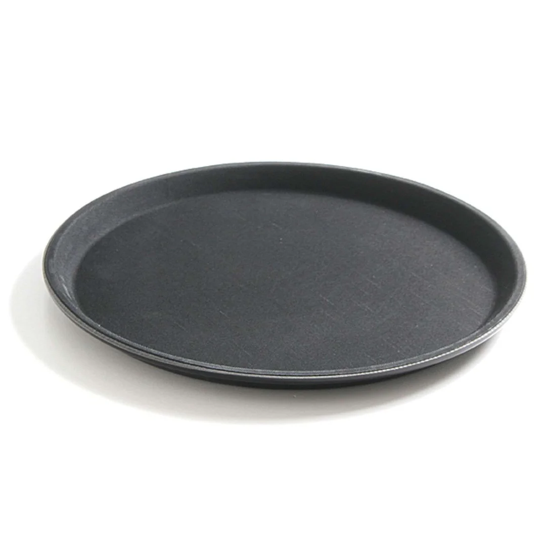 Taca kelnerska antypoślizgowa okrągła śr. 35cm - czarna — zdjęcie 4