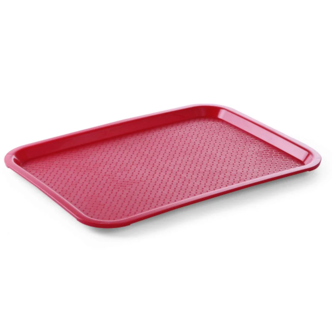 Taca z polipropylenu Fast Food 35x45cm - czerwona — zdjęcie 2