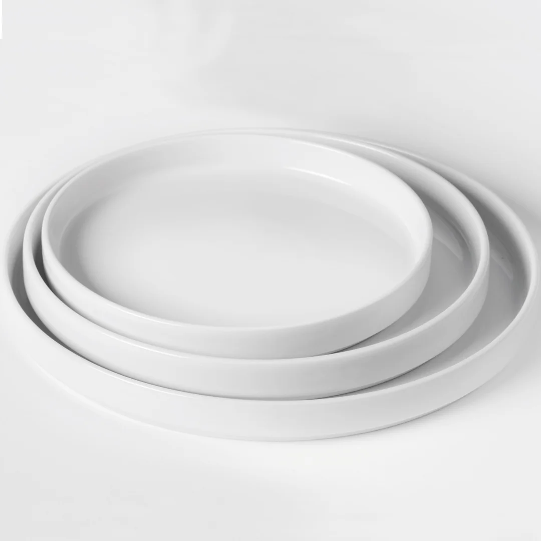 Talerz z wysokim rantem OSLO biały 240 x 26 mm - zestaw 6 szt. — zdjęcie 3