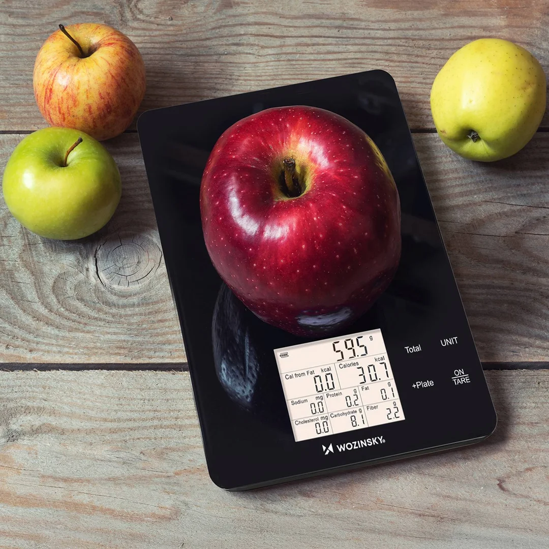 Waga kuchenna inteligentna z wyświetlaczem aplikacją Bluetooth 10 kg - czarna — zdjęcie 4