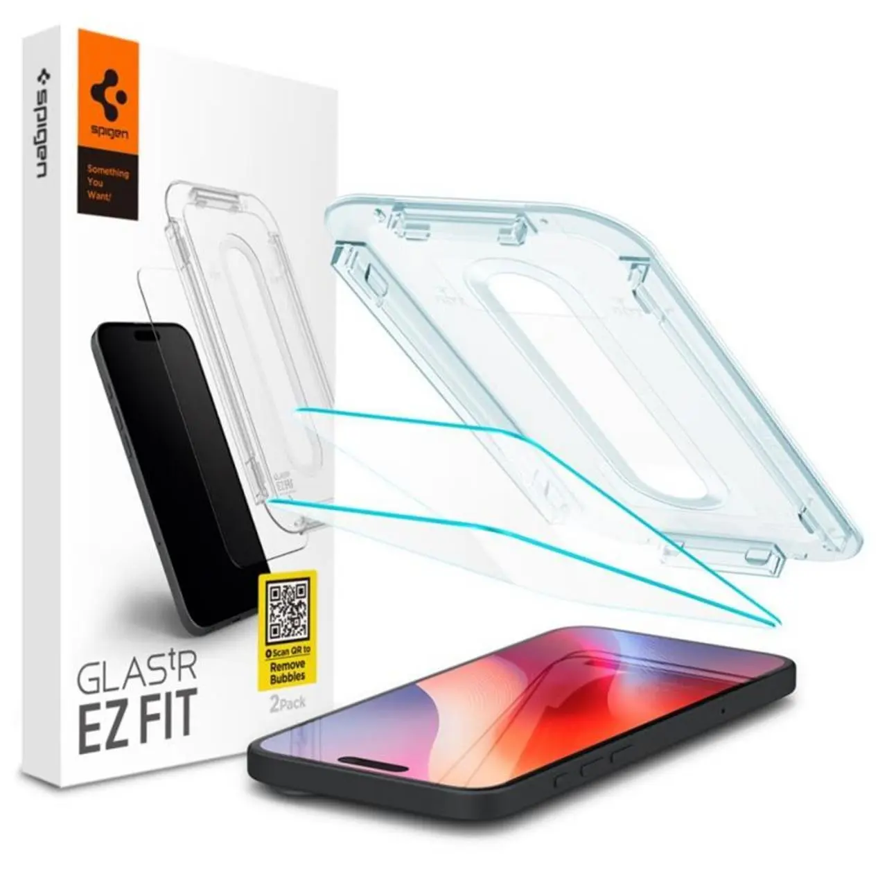 Spigen GLAS.TR EZ FIT 2-Pack - Szkło hartowane do iPhone 16 Pro / 17 / 17 Pro 2 szt