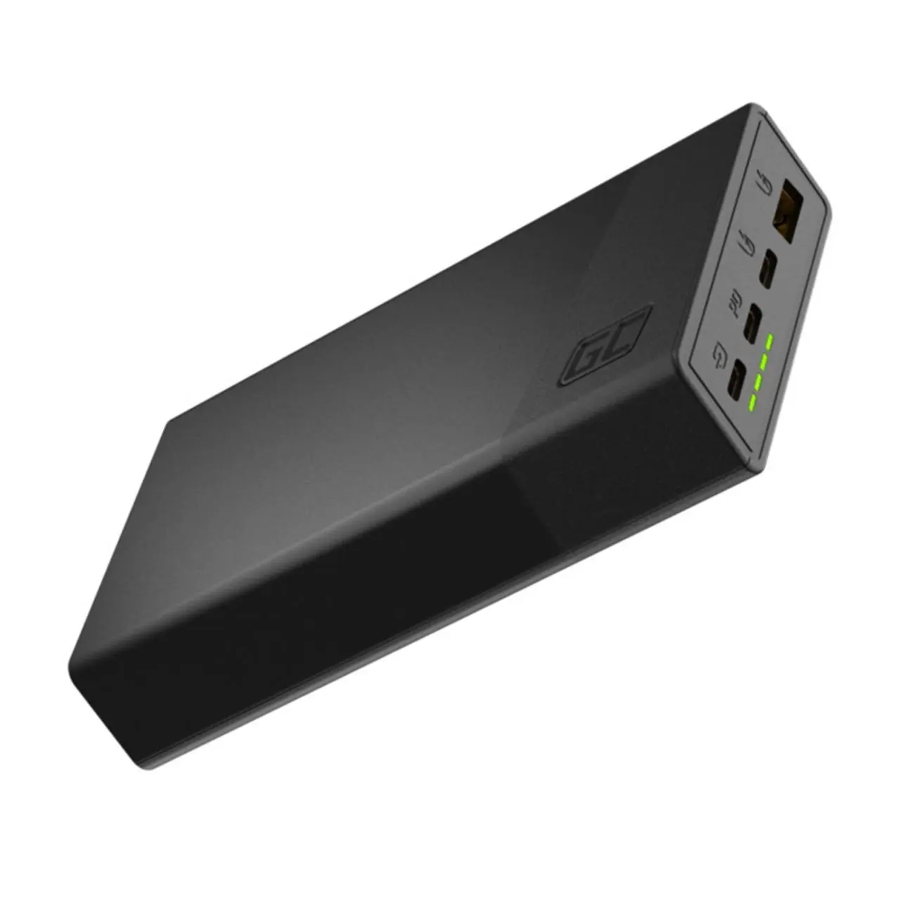 Green Cell PowerPlay20s - Power Bank 20000 mAh z szybkim ładowaniem USB-A QuickCharge 3.0 oraz 2x USB-C Power Delivery 22.5W (czarny)