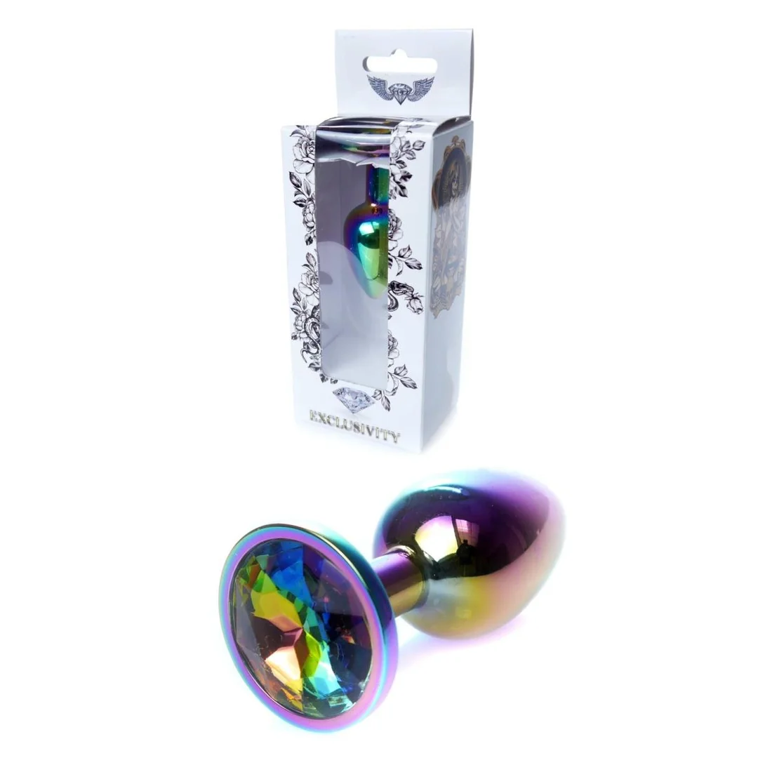 Biżuteria analna ze stali nierdzewnej z diamencikiem HeavyFun 7 cm