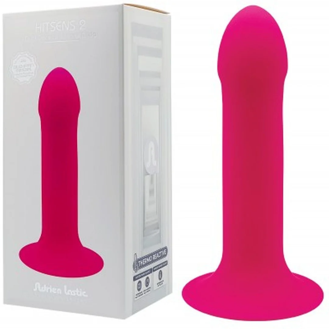 Dildo analne Hitsens 2 różowe silikonowe 17 cm Adrien Lastic
