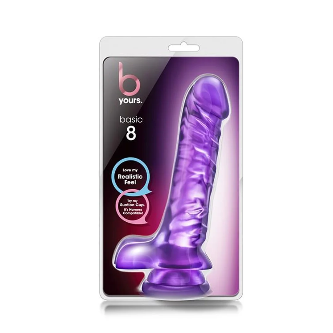 Dildo żelowe Blush B Yours Basic 8 fioletowe