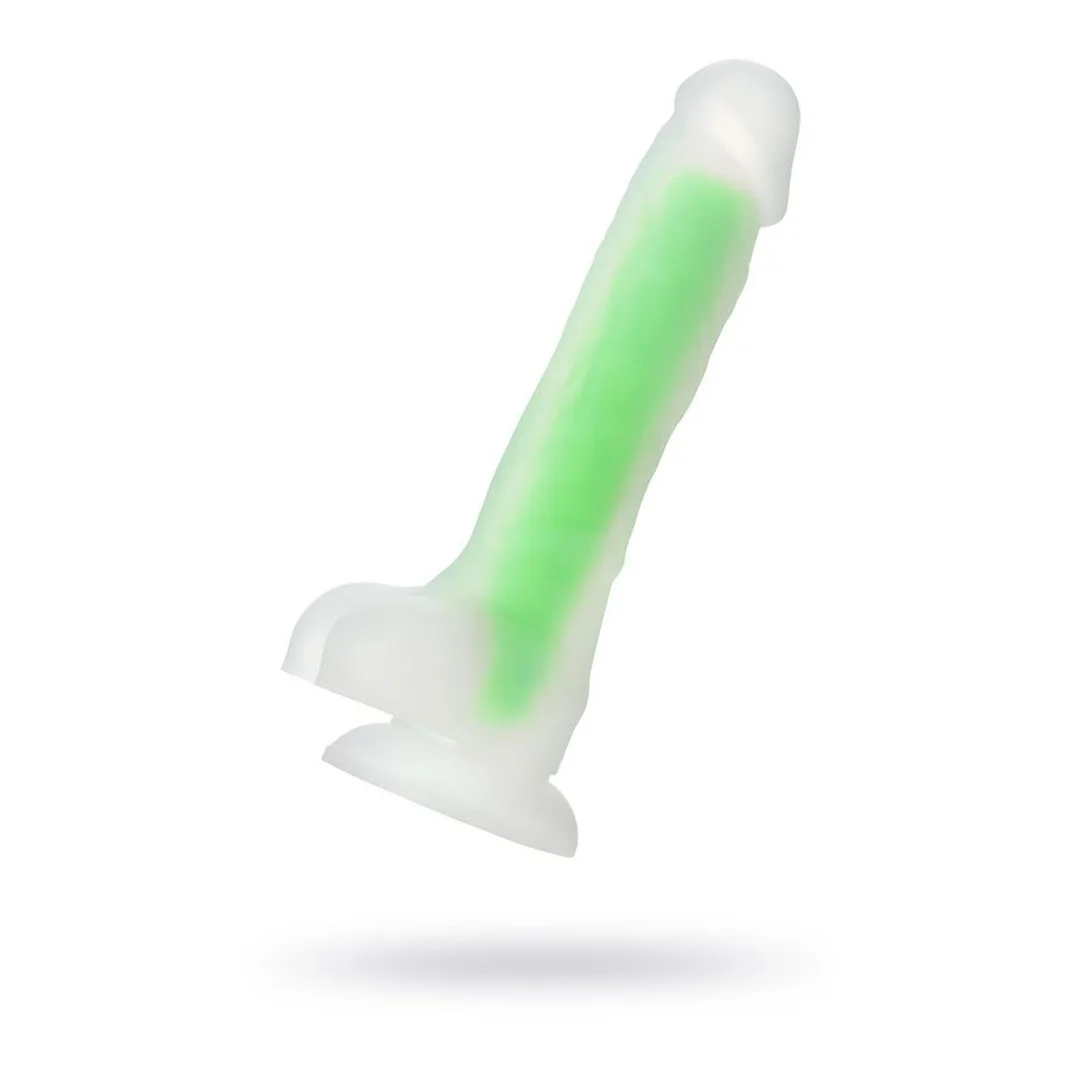 Dildo żelowe świecące Beyond by Toyfa Clark Glow zielone 16,5cm