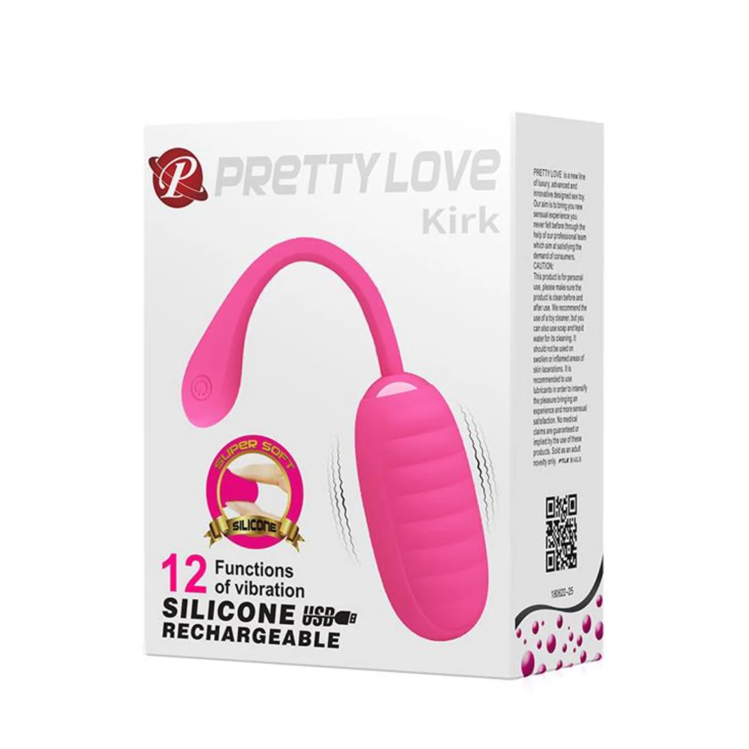 Jajko wibrujące Pretty Love Kirk Egg różowe 12 funkcji silikonowe
