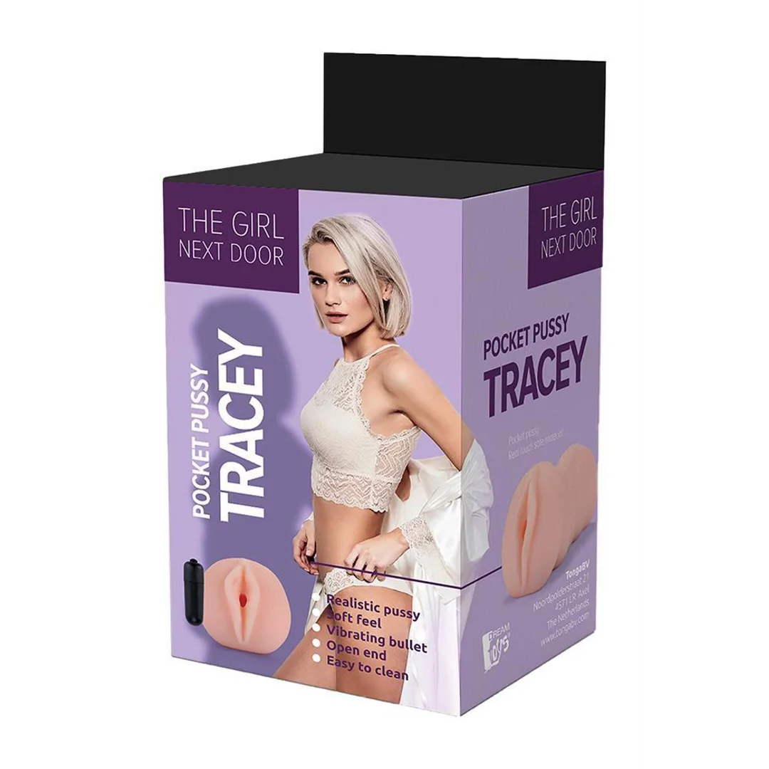 Kieszonkowa wagina Tracey Dream Toys z wibracją TPE 13,5 cm