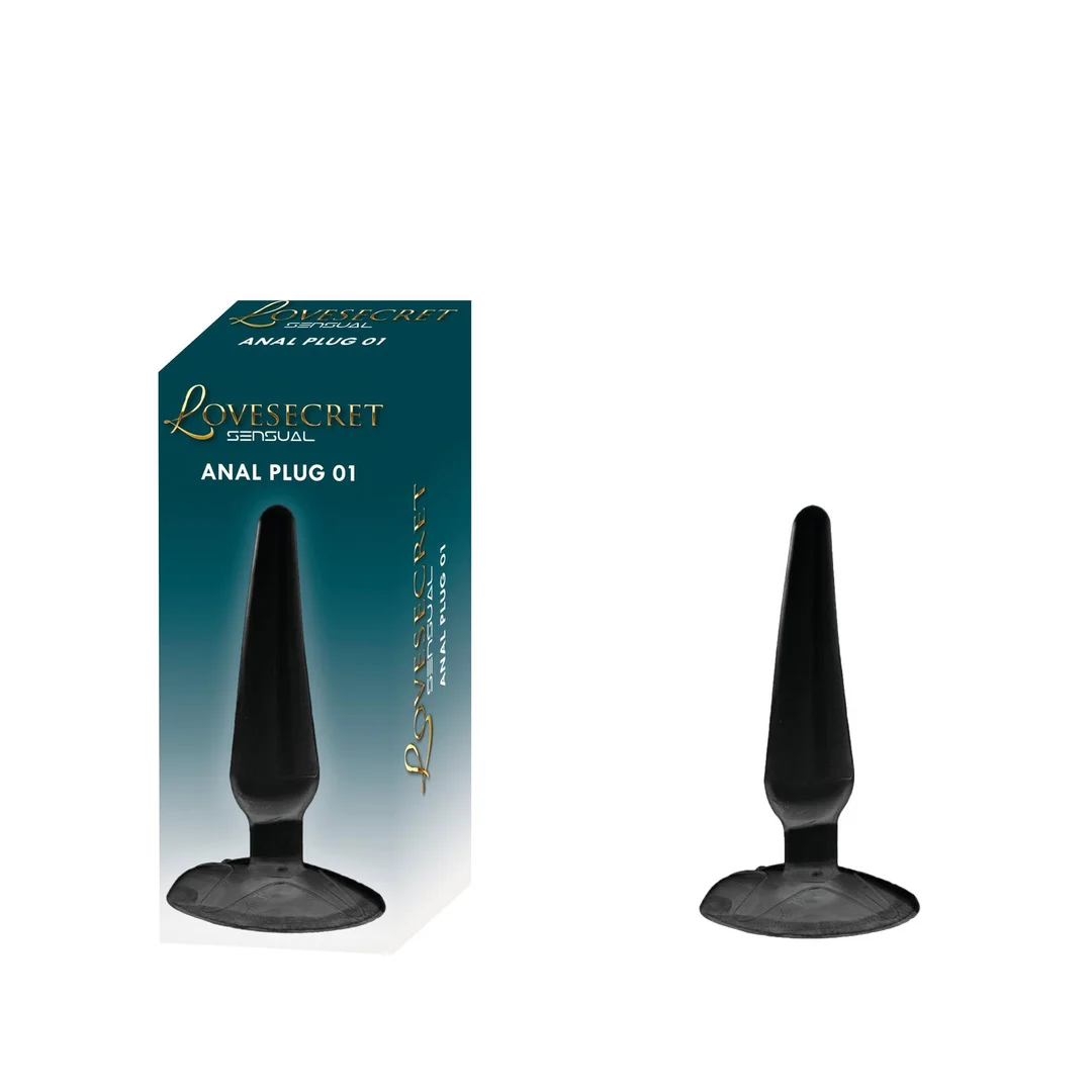 Korek analny z przyssawką Lovesecret czarny 11 cm
