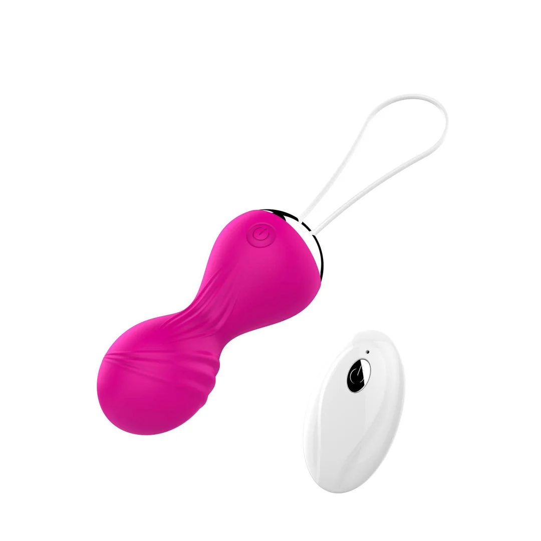 Kulki Kegla wibrujące silikonowe 10 funkcji USB pilot różowe