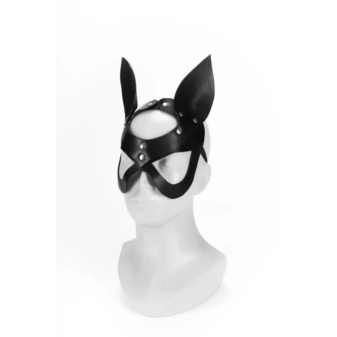 Maska z uszami Whips Collection czarna