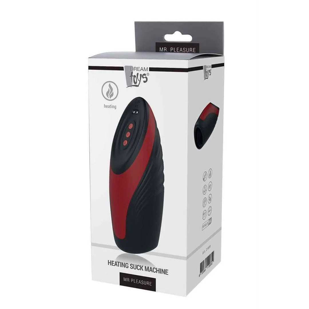 Masturbator Mr Pleasure rozgrzewający z ssaniem i wibracjami USB