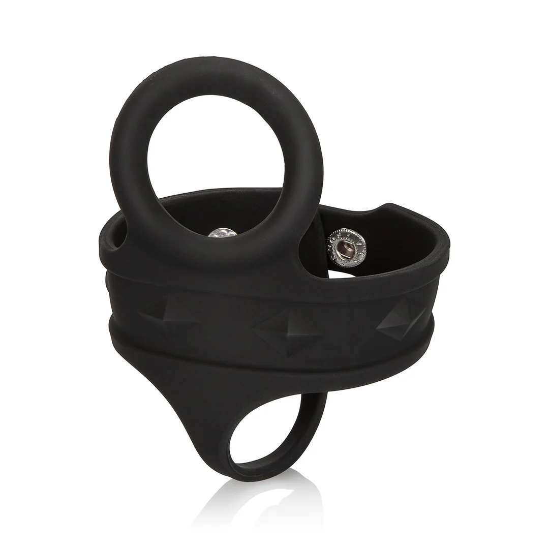 Pierścień erekcyjny silikonowy Calexotics 3 Snap czarny 21.5 cm