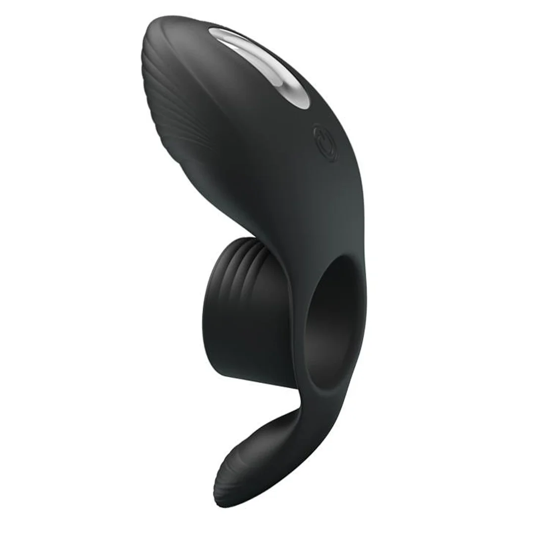 Pierścień erekcyjny wibrujący silikonowy Pretty Love 7 funkcji czarny USB