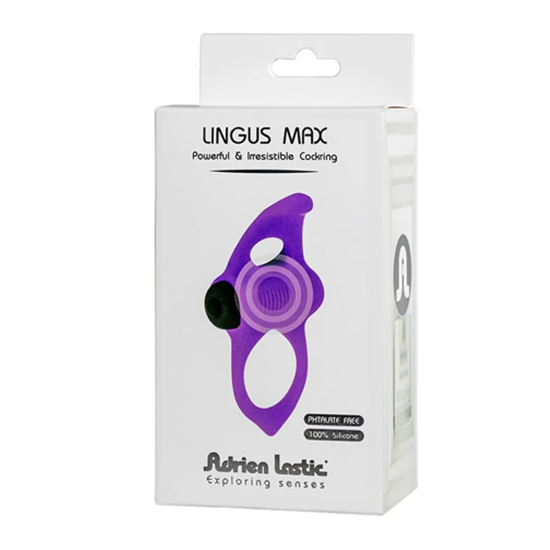 Pierścień wibrujący Adrien Lastic Lignus Max silikonowy 9,5 cm