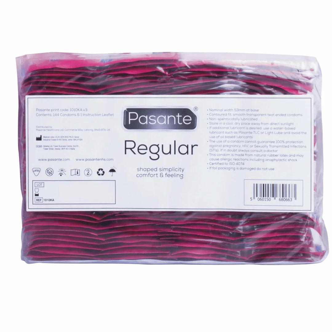 Prezerwatywy Pasante Regular klasyczne naturalne 144 szt 19 cm