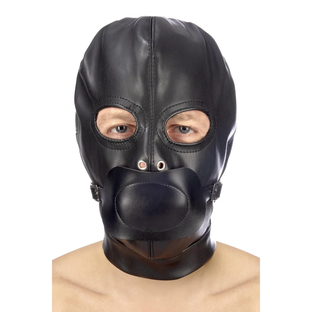 Maska BDSM z odkrytymi oczami Fetish Tentation spandeks 32cm