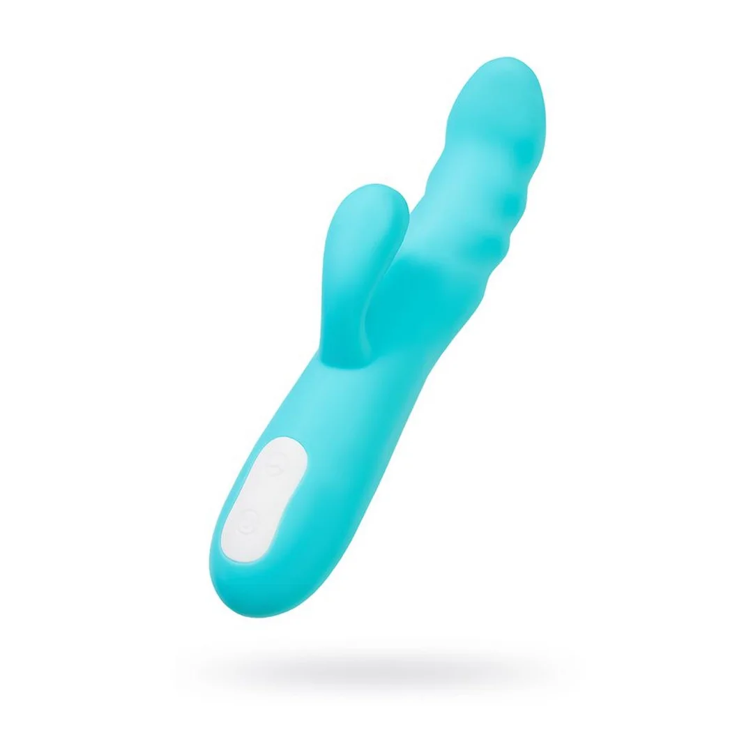 Wibrator króliczek rotacyjny JOS MERRY SWI niebieski silikonowy 20.7 cm USB