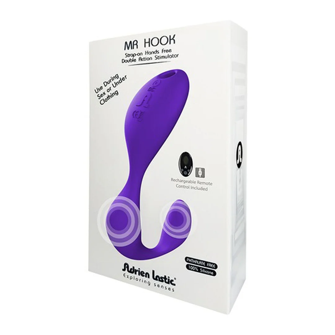 Wibrator z pilotem Adrien Lastic Mr.HOOK+LRS silikonowy USB 12 cm