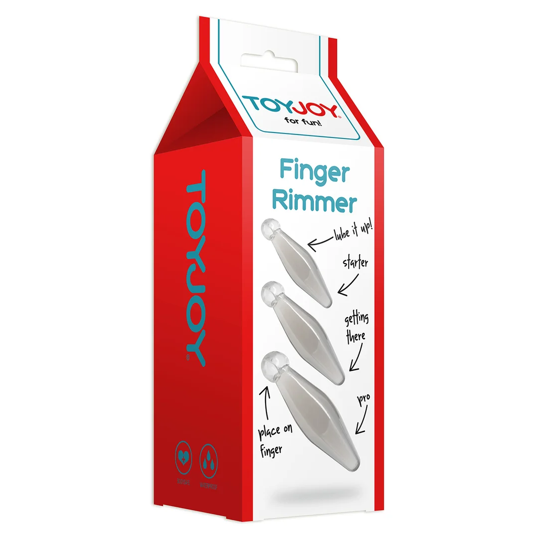 Zestaw korków analnych Finger Rimmer ToyJoy transparentny 3 szt