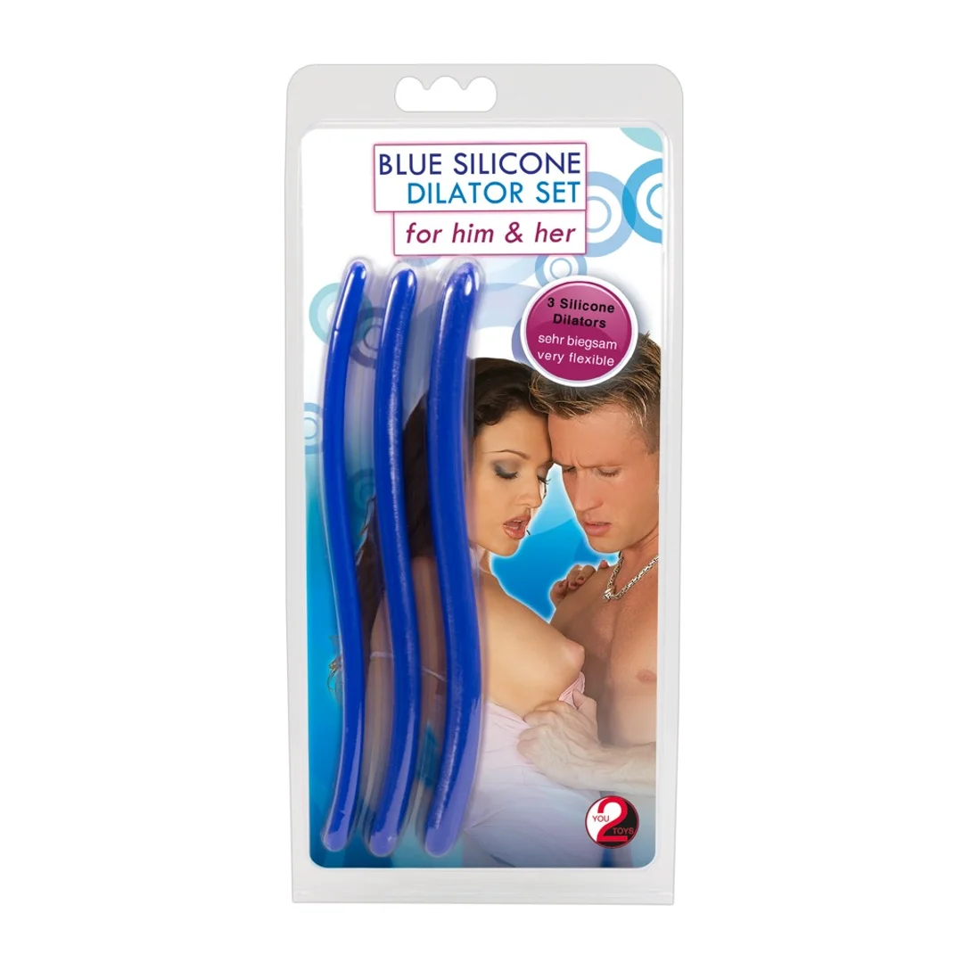 Zestaw silikonowych dilatorów cewki You2Toys niebieski 16,5 cm
