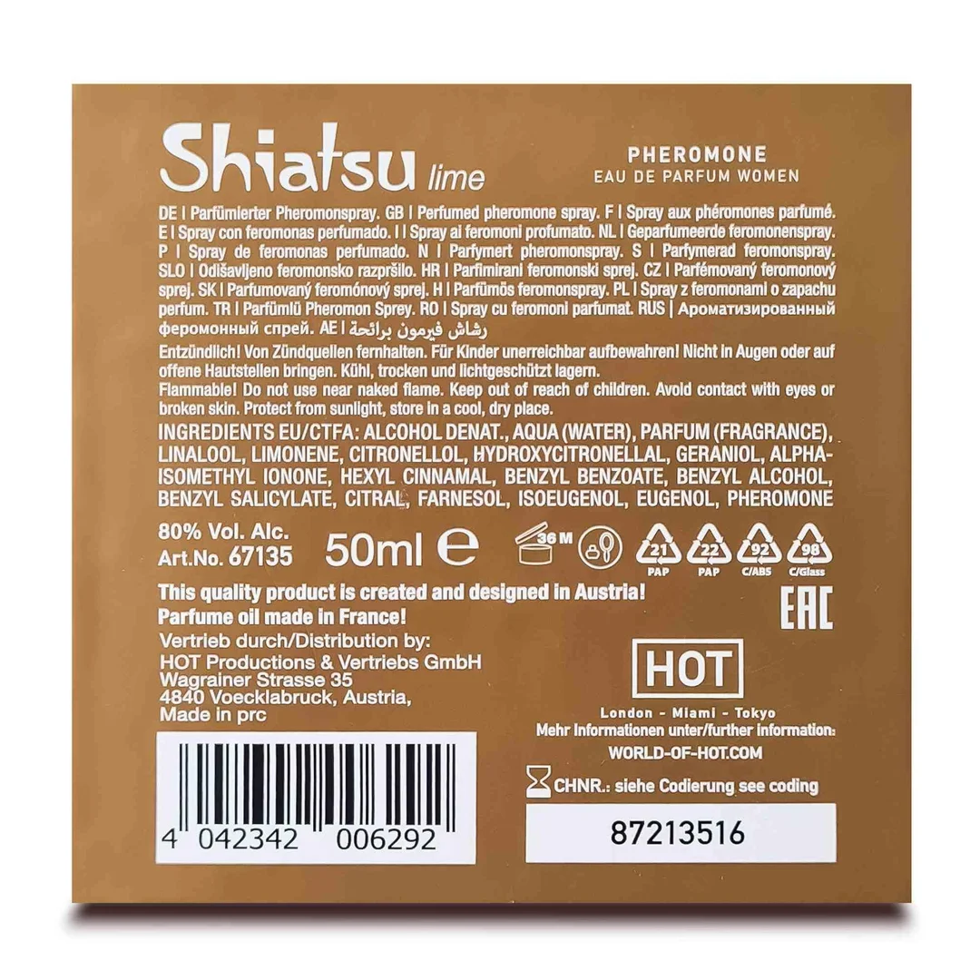 Perfumy feromonowe Shiatsu Hot dla kobiet limonka 50 ml - 12