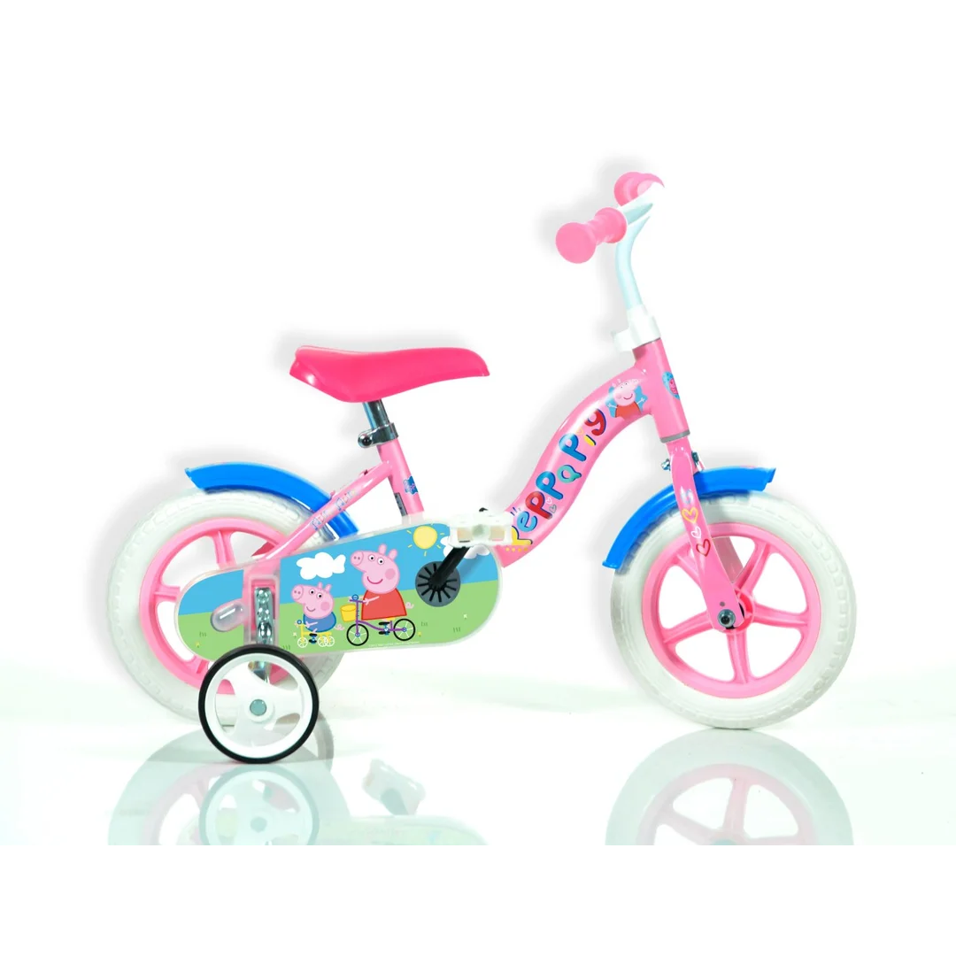 Rowerek Dziecięcy 10 Cali Peppa Pig Świnka Peppa Popychacz Dino Bikes