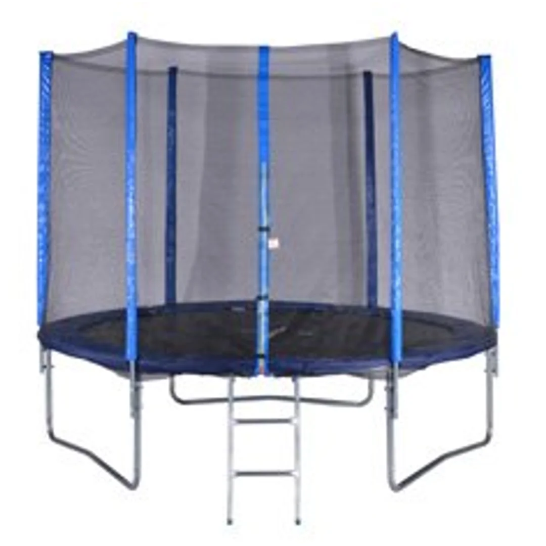 Trampolina Czarno-Niebieska Ogrodowa z Siatką 180 cm