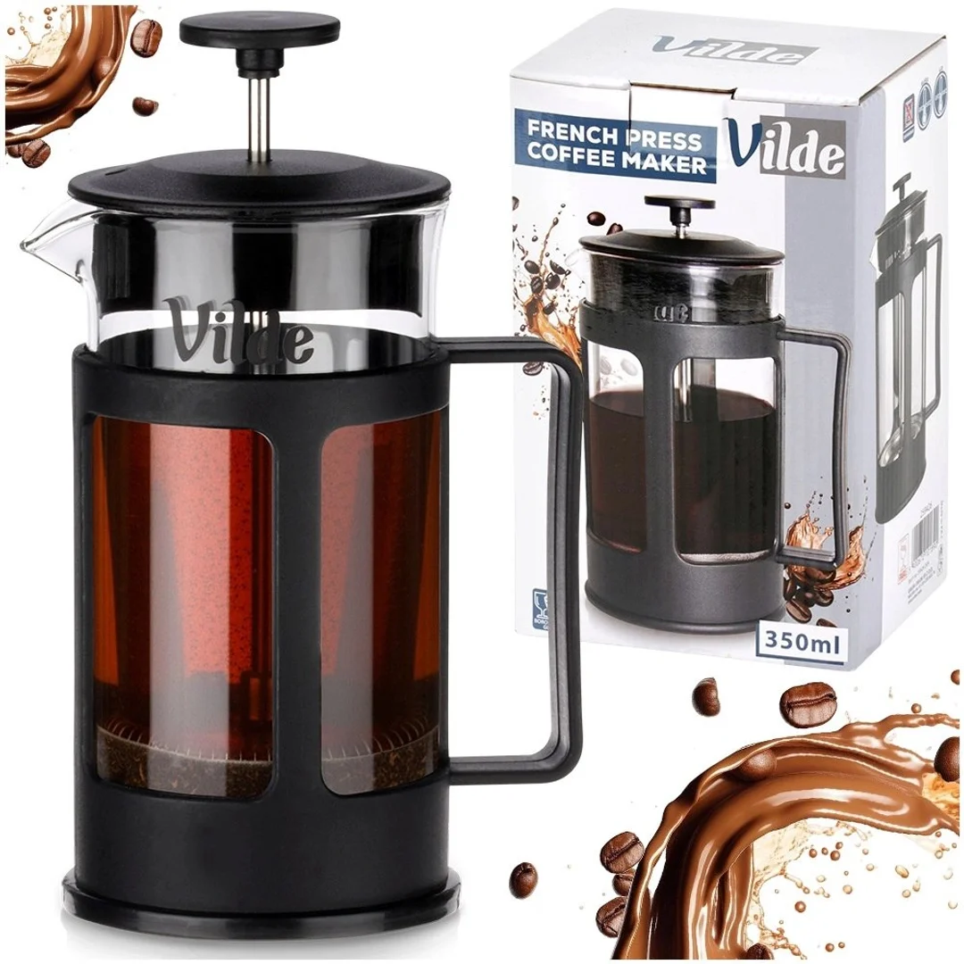 Zaparzacz Tłokowy French Press Kawa Herbata 350 ml Szkło Borokrzemowe - 8