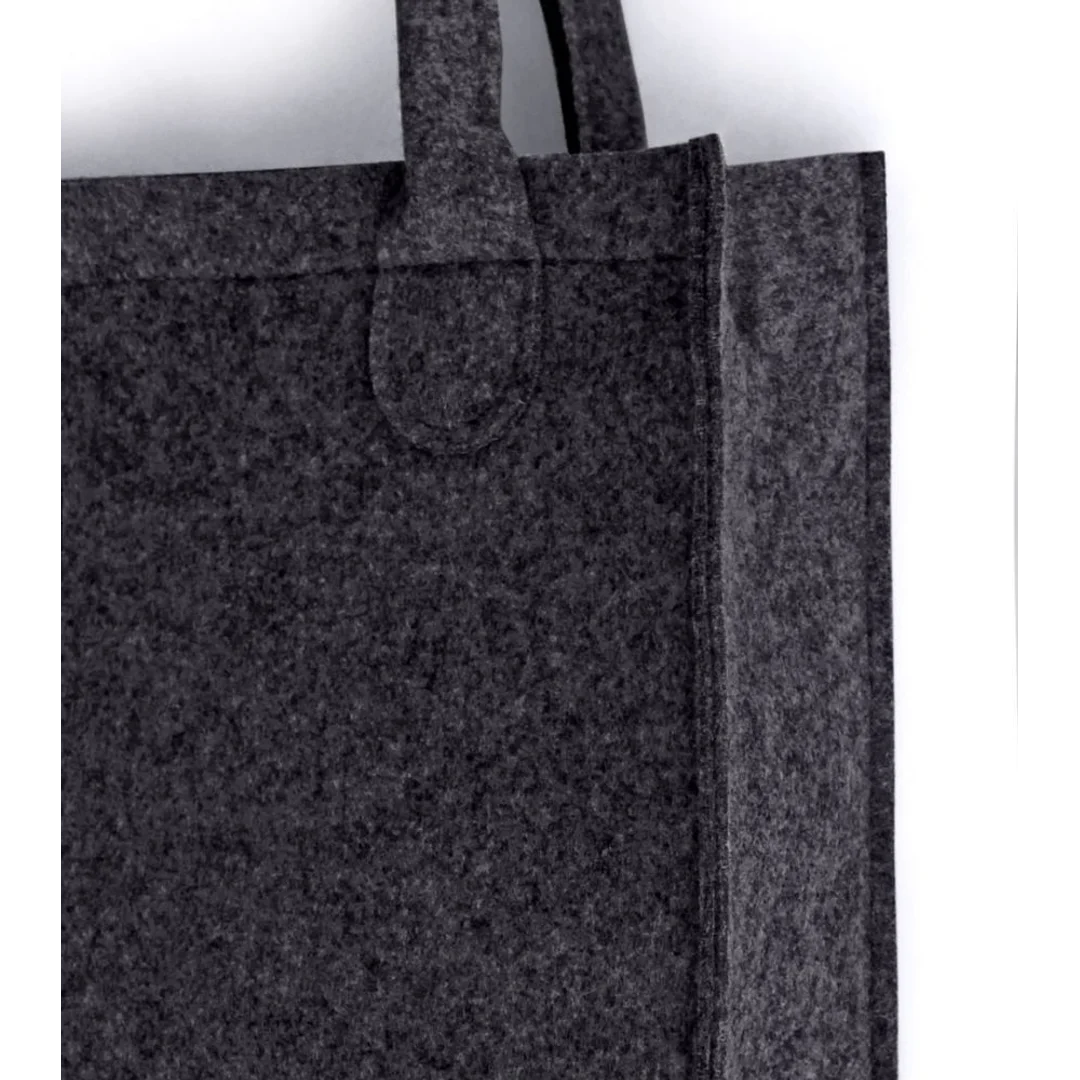 Torebka filcowa City Antracyt, nadruk Midnight – shopperka damska, ekologiczny filc, zamek, mieści A4, udźwig do 10 kg, polska produkcja, ARCO Design